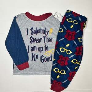 NWT Harry Potter “I Solemnly Swear” 2-Piece Toddler Pajama Set Size 2T